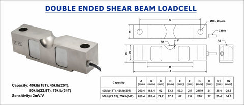 Double Ended Shear Beam Load cell